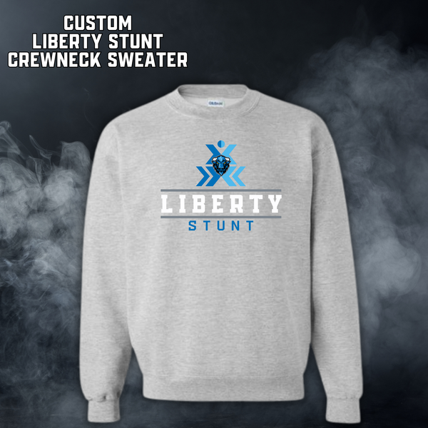 CUSTOM LIBERTY STUNT Crewneck Sweater - Sport Gray