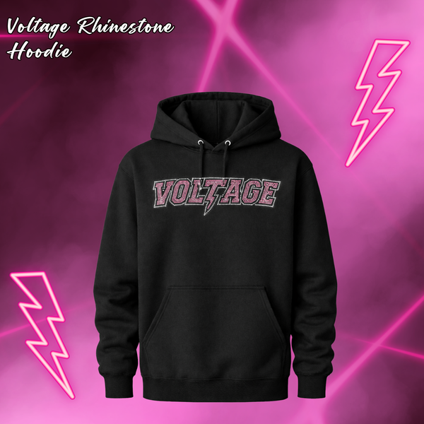 Bling Voltage Rhinestone Hoodie - ADULT