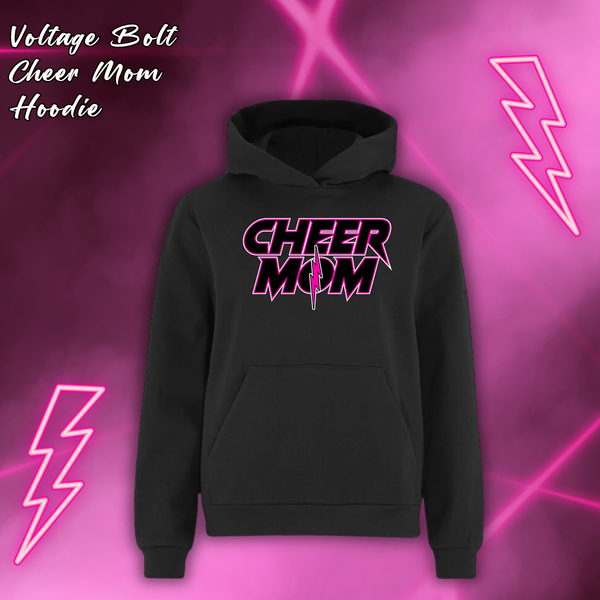 Voltage Cheer Mom Lightening Bolt Hoodies - ADULT
