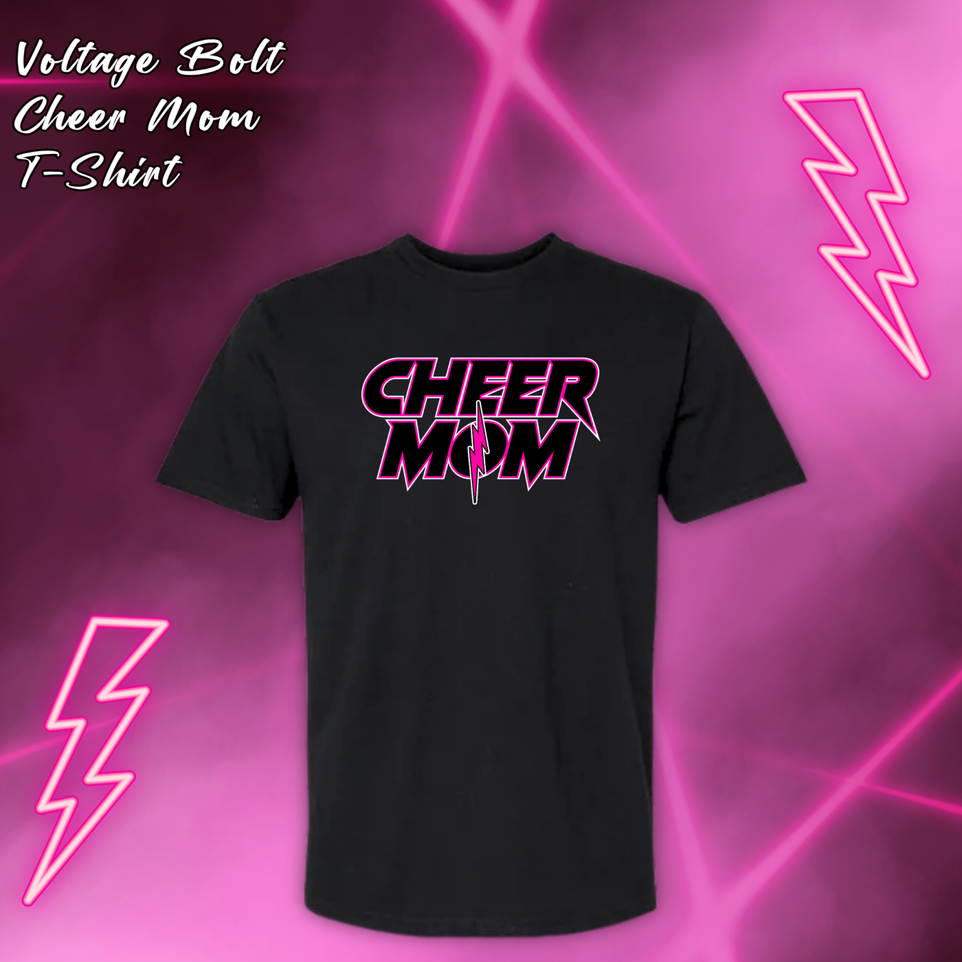 Voltage Cheer Mom Lightening Bolt T-Shirt - ADULT