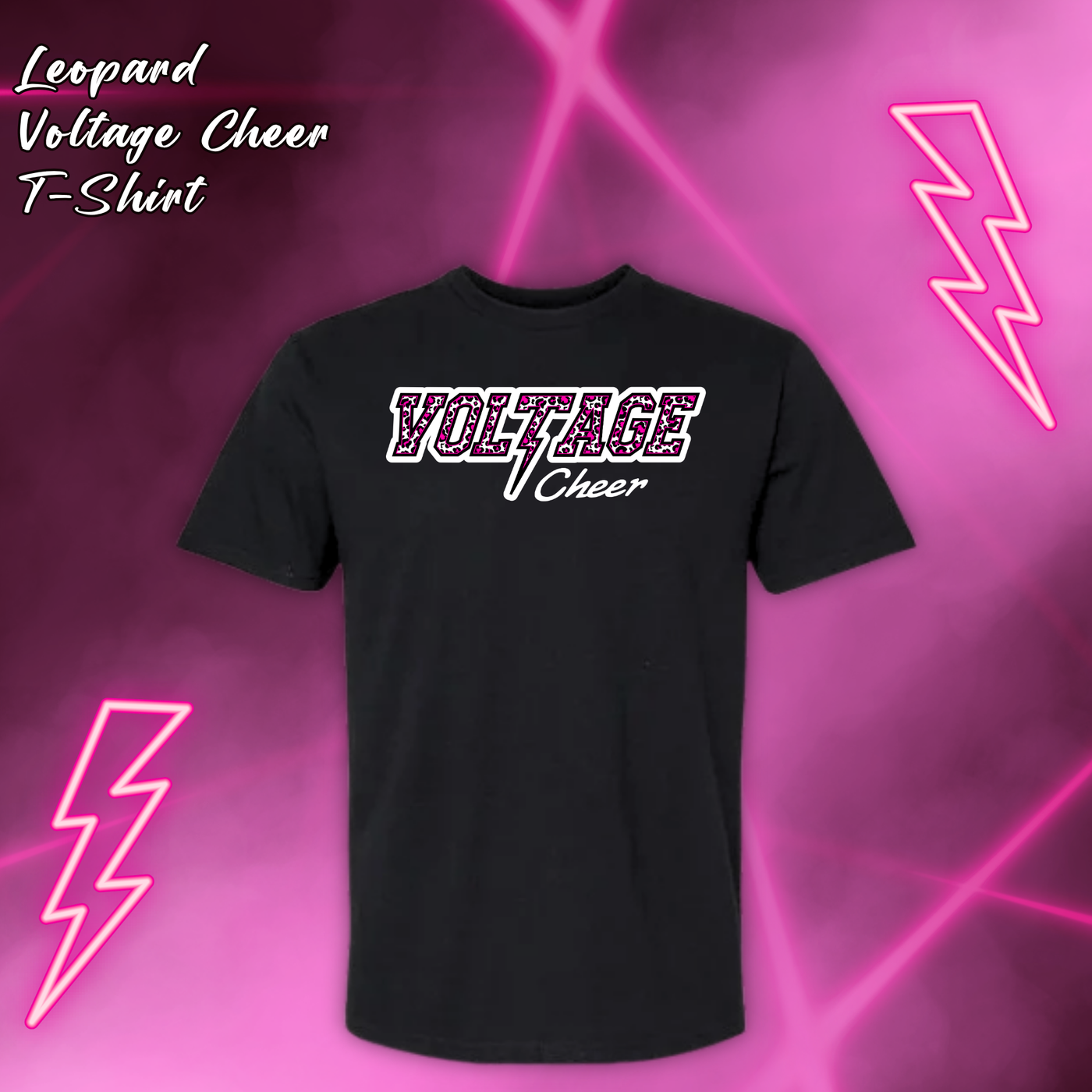 Leopard Voltage Cheer T-Shirt - ADULT