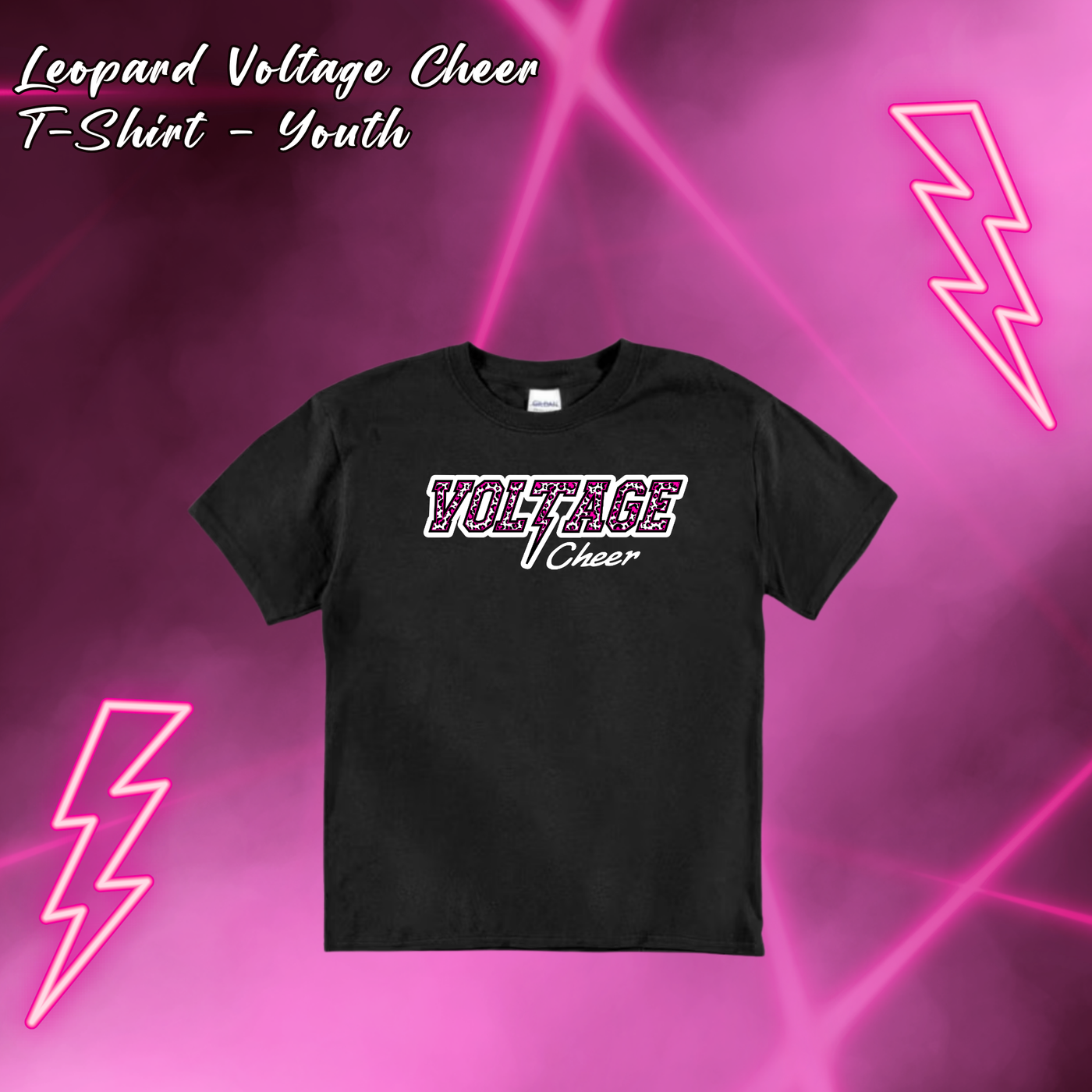 Leopard Voltage Cheer T-shirt- YOUTH