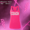 Rhinestone Coach Racerback Tank - WOMEN'S (Black or Pink)