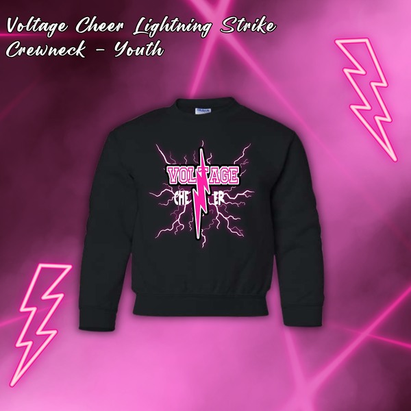 Voltage Cheer Lightning Strick Crewneck - YOUTH