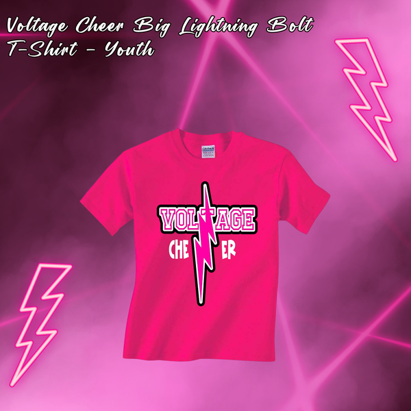 Voltage Cheer Big Lightning Bolt T-Shirt - YOUTH