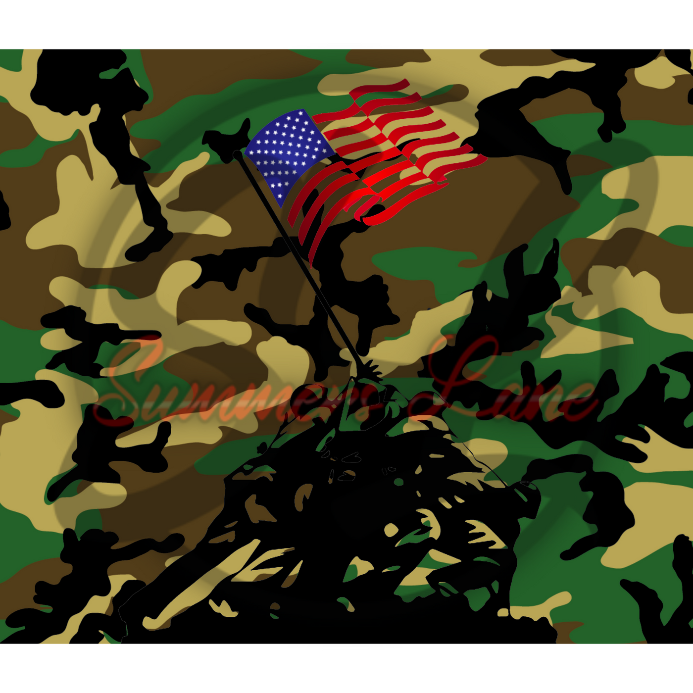 20oz SKINNY STRAIGHT Army Soldiers American Flag Design Digital Download