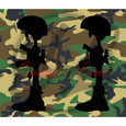 20oz SKINNY STRAIGHT Army Camo Design Digital Download