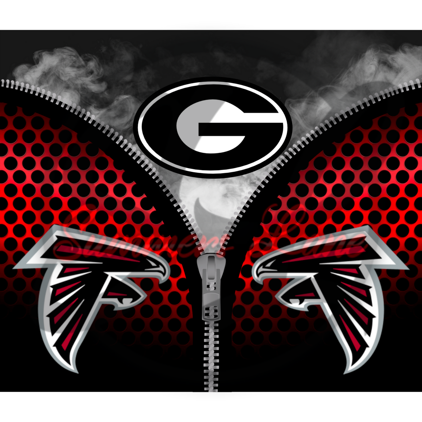 SUBLIMATION TRANSFER SHEET Atlanta Falcons Georgia Bulldogs Zipper