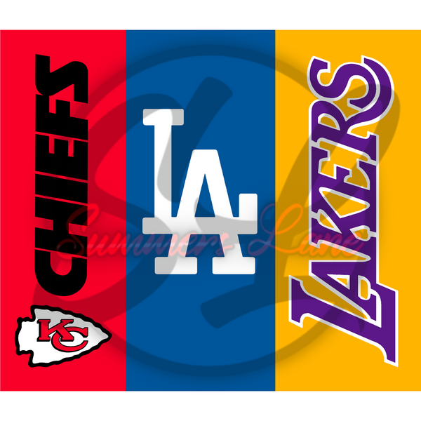 20oz SKINNY STRAIGHT Lakers Dodgers Design Digital Download