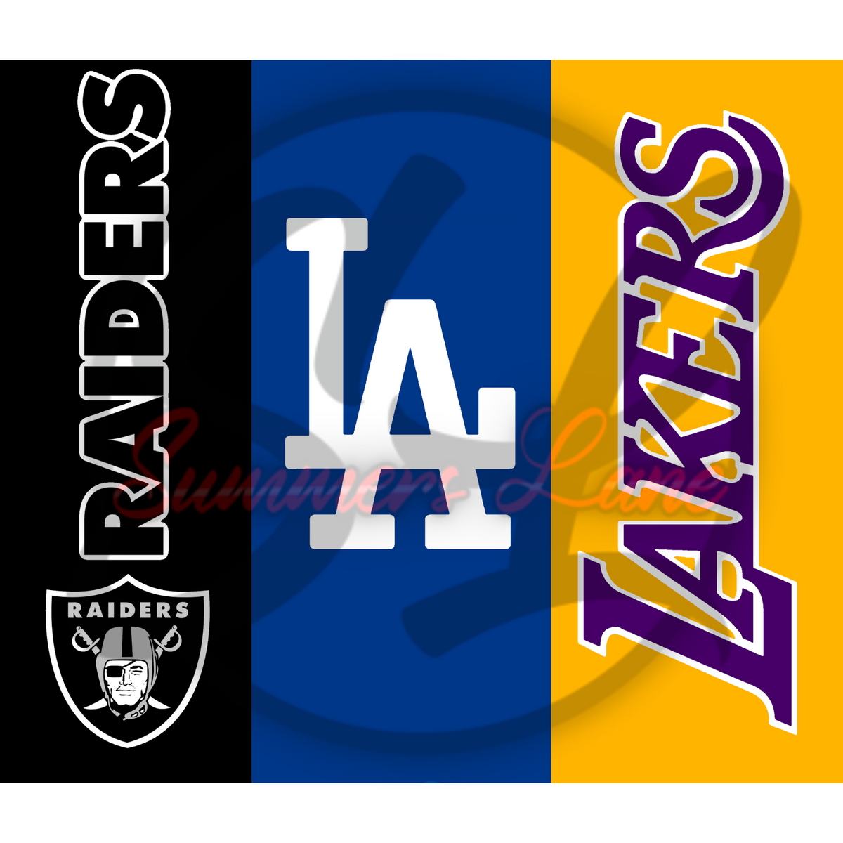 SUBLIMATION TRANSFER SHEET, Raiders LA Dodgers Lakers Sports 20oz Skinny  Straight